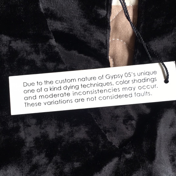 NWT Gypsy 05 Global Village Velvet Velour Black Floral Embroidered Mini Dress - Picture 4 of 10